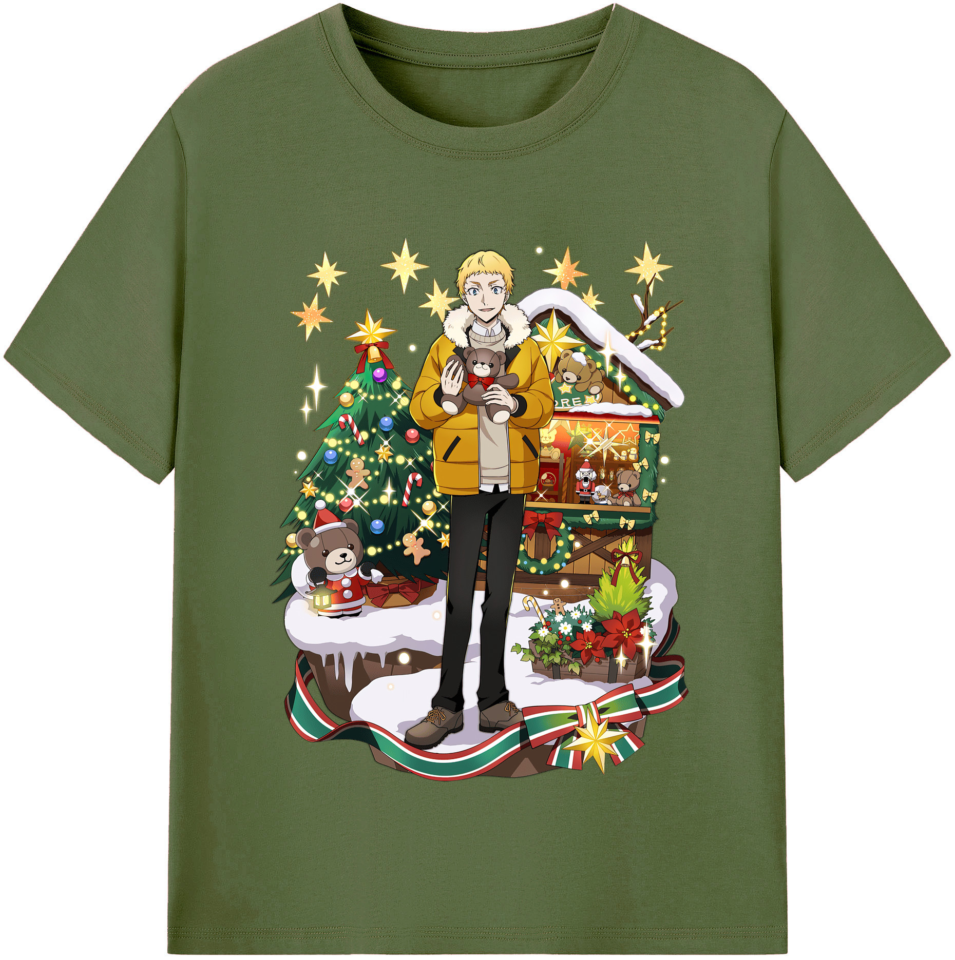 （画像用） 文豪ストレイドッグス Bungo Stray Dogs 綿100％半袖Tシャツ（フロントプリント）